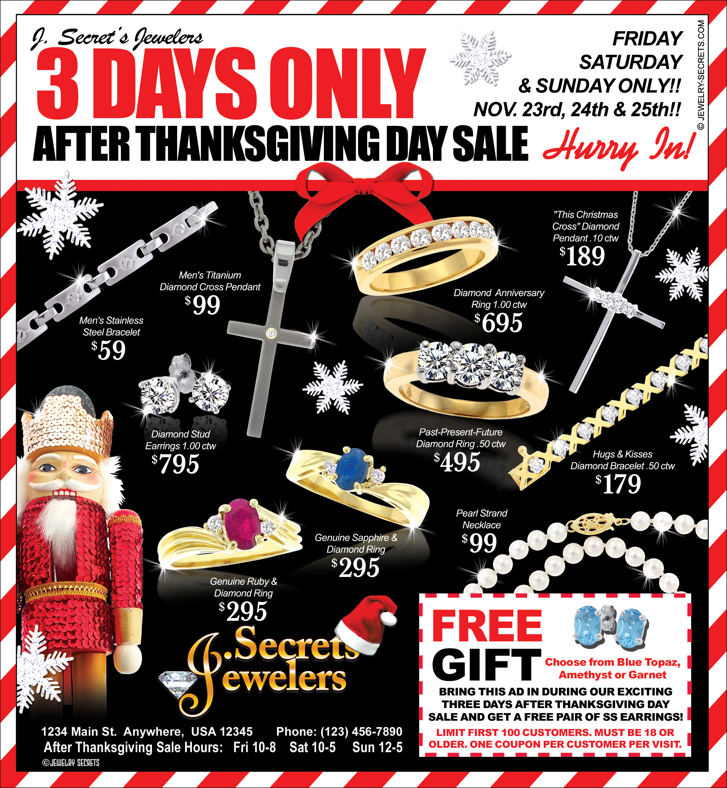AFTER THANKSGIVING SALE SAMPLE ADVERTISEMENT - Jewelry Secrets