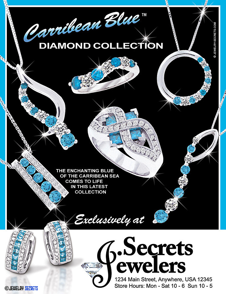 Carribean Blue Diamond Sample Advertisement