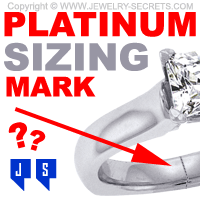 Platinum Sizing Mark Solder Joint