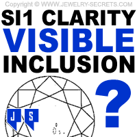 SI1 Clarity Diamond Visible Inclusion Question
