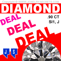 .90 CT SI1 J Round Brilliant Cut Diamond Deal