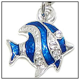 Blue and Silver Tropical Fish Bead