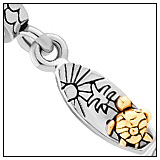 Sea Turtle On A Surf Board Charm