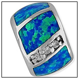 Tropical Blue Green Charm Bead