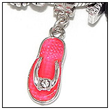 Tropical Pink Flip Flop Charm Bead