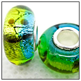 Yellow Blue Green Charm Bead