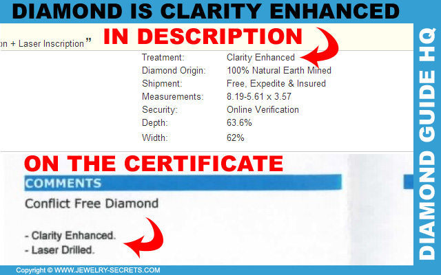Diamond Clarity has been altered and enhanced!