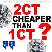 2 Carat Diamond Cheaper Than 1 Carat Diamond