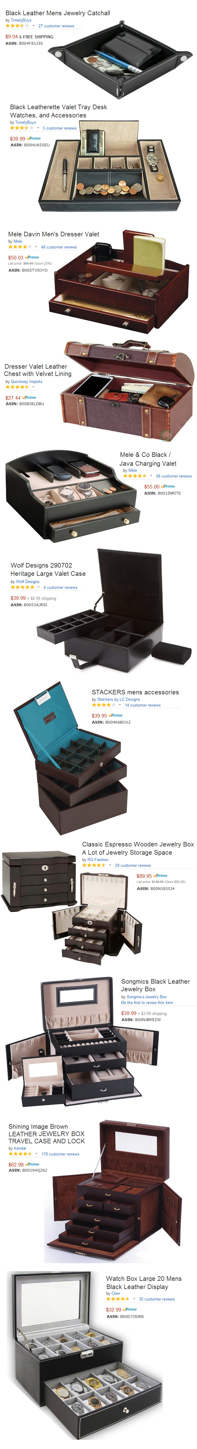 Mens Jewelry Valets And Jewelry Box Organizers Mens Jewelry Valets And Jewelry Box Organizers