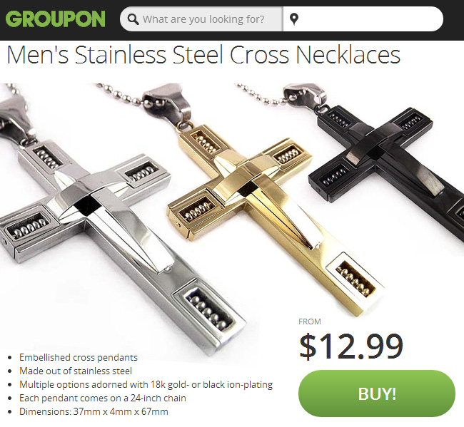 Mens Stainless Steel Cross Pendants Mens Stainless Steel Cross Pendants