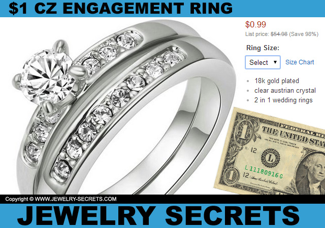 One Dollar Engagement Ring Set