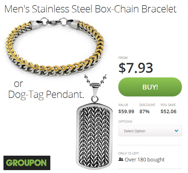 Only 13 Bracelets And Dog Tags Left On Groupon