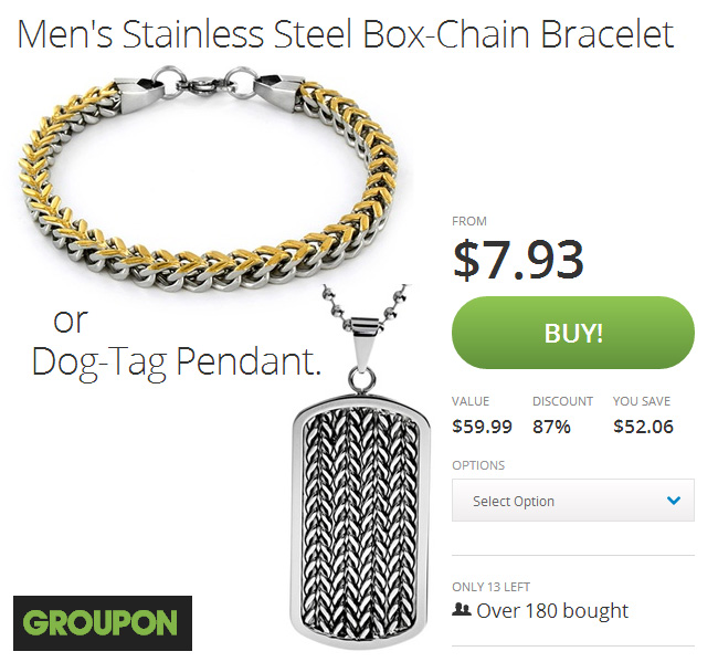 Only 13 Bracelets And Dog Tags Left On Groupon Only 13 Bracelets And Dog Tags Left On Groupon