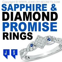 Sapphire And Diamond Promise Rings