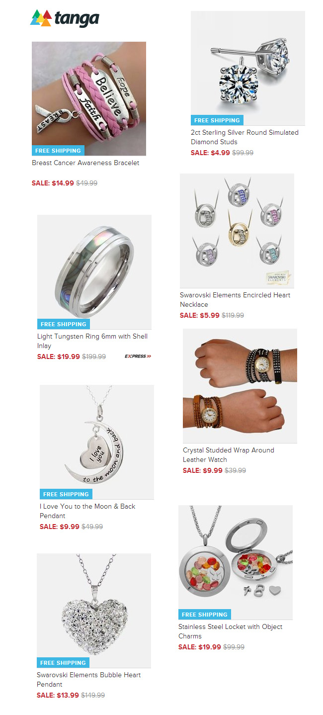 Tanga Jewelry Deals