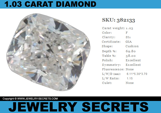 103 Cushion Cut Diamond SI1 F