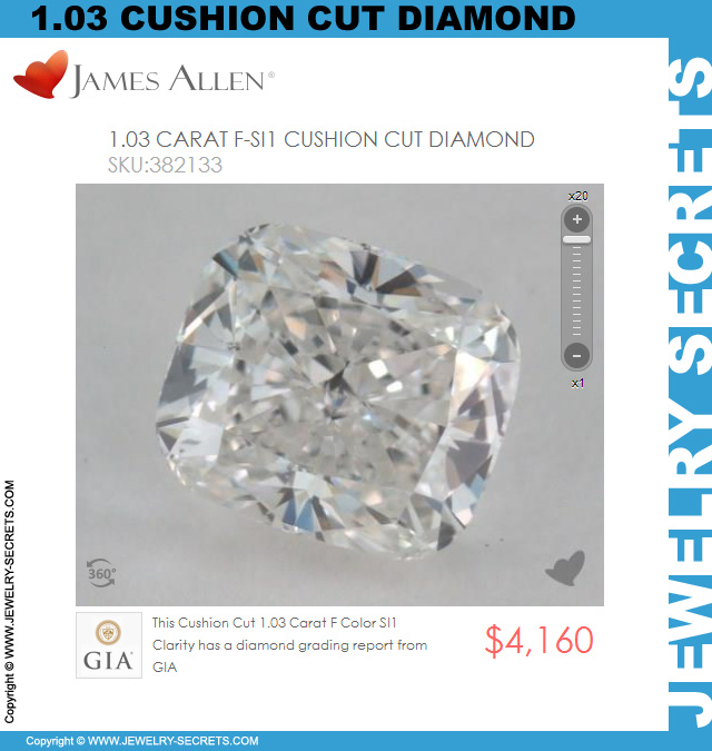 103 Cushion Cut Diamond Steal 103 Cushion Cut Diamond Steal