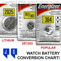 Watch Battery Conversion Chart