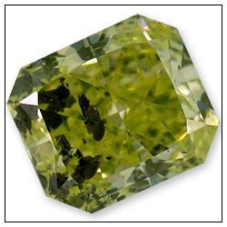 029 Carat Fancy Intense Yellowish Green Diamond