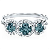 Helzberg Jewelers 3 Blue Diamond Engagement Ring