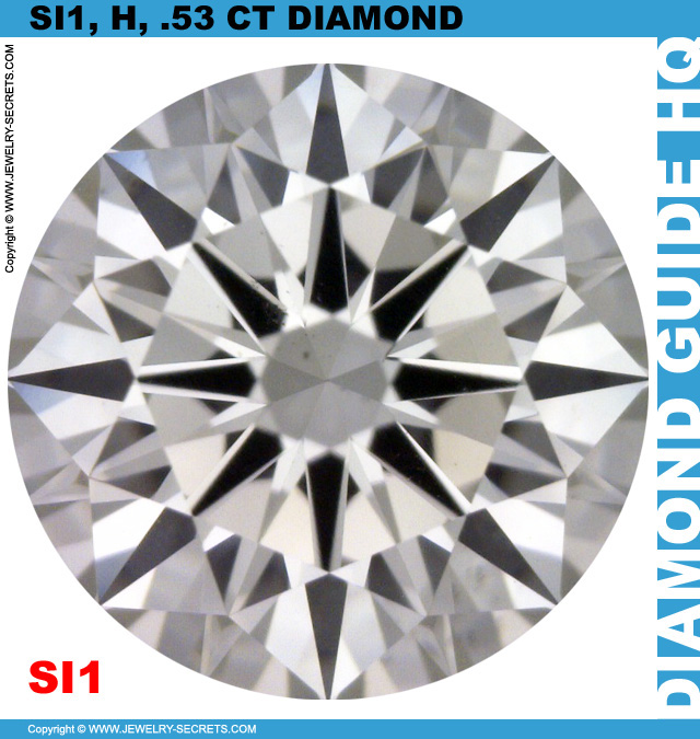 .53 Carat SI1 H Round Brilliant Cut Diamond