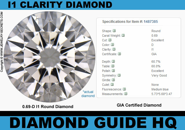 .69 D I1 Excellent GIA Round Diamond
