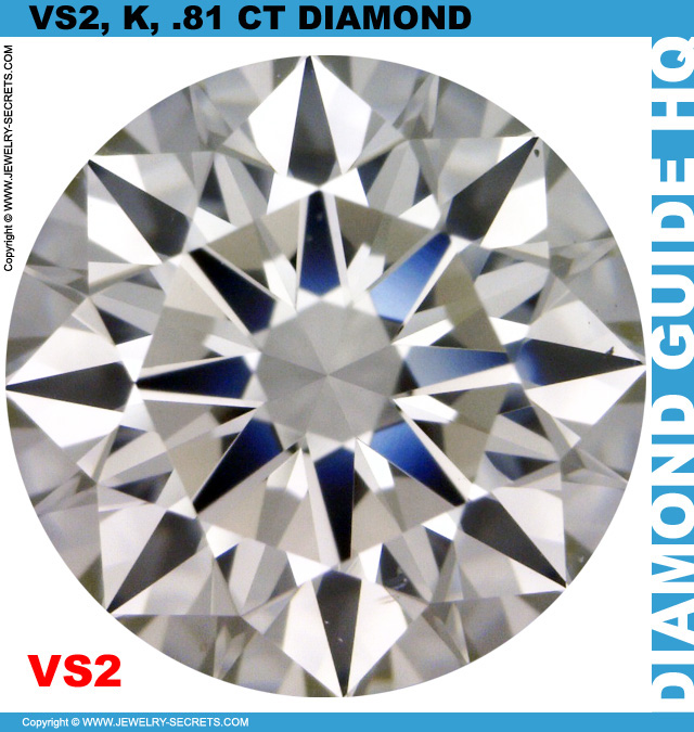 81 Point VS2 K Round Certified Diamond Deal