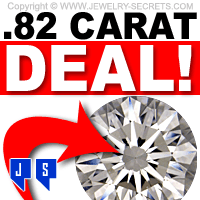 .82 IF F Round Brilliant Cut Diamond Deal