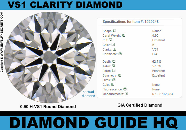 .90 H VS1 Excellent GIA Round Diamond