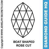Boat Shaped Rose Cut Diamond