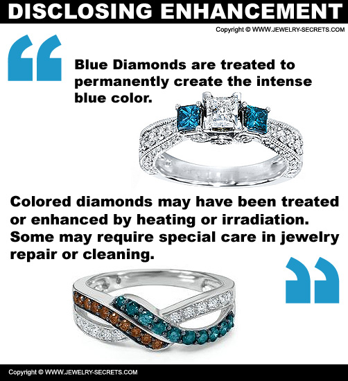 Disclosing Colored Diamond Enhancements and Treatements