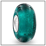 Glitter Teal Blue Charm Bead