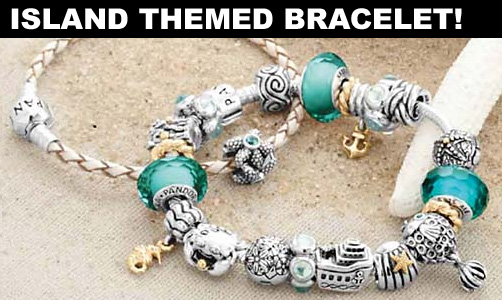 Hawaii Island Themed Charm Bracelet