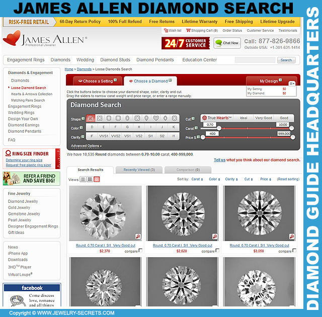 James Allen Diamond Search