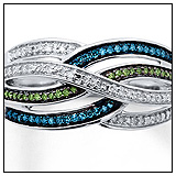 Kay Jewelers Blue Green Diamond Ring
