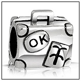 Luggage Suitcase Charm Bead