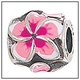 Pink Plumeria Bead