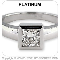 Platinum Bezel Engagement Ring