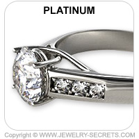 Platinum Channel Set Engagement Ring
