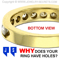 Why Does Your Ring Have Holes Cut Out Underneath the Diamonds and Stones?