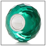 Sea Green Crystal Charm Bead