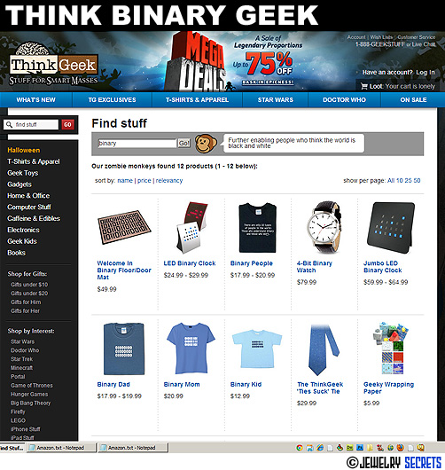 Think Geek Binary Watches