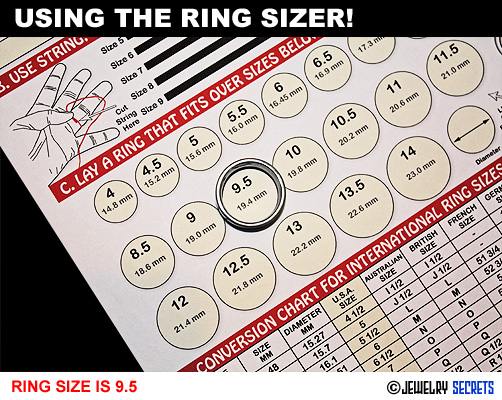 Using Ring Sizing Chart