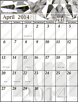 April 2014 Gemstone Calendar