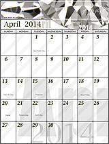 April 2014 Gemstone Calendar April 2014 Gemstone Calendar