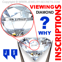 Viewing Certified Diamond Inscriptions
