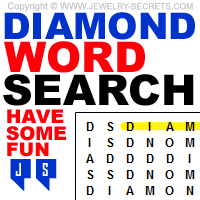 Fun Free Diamond Word Search Puzzle