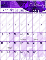 February 2014 Gemstone Calendar