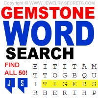 Gemstone Word Search Puzzle