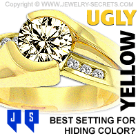 Hide Yellow Diamond Color With This Mounting